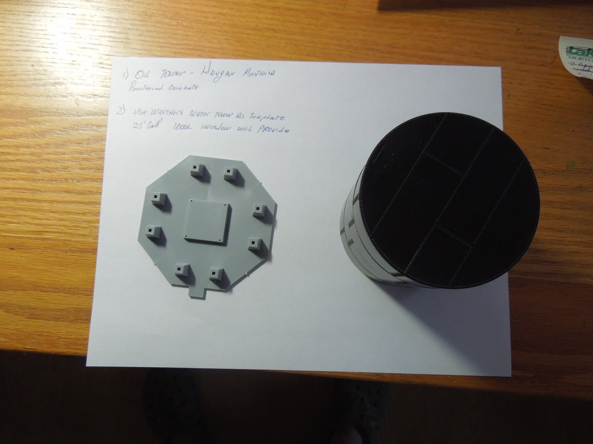 187TH SCALE 3D PRINTED HAUGAN, MONTANA CONCRETE OIL TANK BASE DESIGN