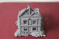 1-72ND SCALE 3D PRINTED DIORAMA WW II BUILDING BOMBED OUT BUILDING #2