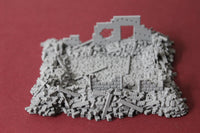 1-87TH SCALE 3D PRINTED DIORAMA WW II BUILDING BOMBED OUT BUILDING #3