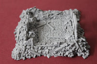 1-87TH SCALE 3D PRINTED DIORAMA WW II BUILDING BOMBED OUT BUILDING #3
