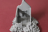 1-87TH SCALE 3D PRINTED DIORAMA WW II BUILDING BOMBED OUT BUILDING #4