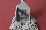 1-87TH SCALE 3D PRINTED DIORAMA WW II BUILDING BOMBED OUT BUILDING #4