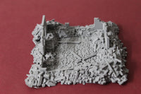 1-87TH SCALE 3D PRINTED DIORAMA WW II BUILDING BOMBED OUT BUILDING #5