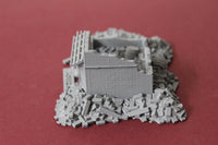 1-87TH SCALE 3D PRINTED DIORAMA WW II BUILDING BOMBED OUT BUILDING #8