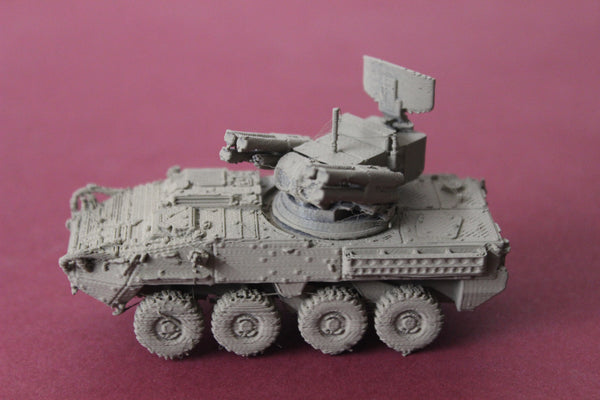 1-87TH SCALE 3D PRINTED U.S. ARMY STRYKER ADATS(AIR DEFENSE ANTI-TANK SYSTEM) DEPLOYED