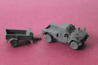 1-72ND SCALE 3D PRINTED U.S. ARMY JLTV VEHICLE WITH TRAILER