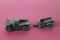 1-72ND SCALE 3D PRINTED U.S. ARMY JLTV VEHICLE WITH TRAILER