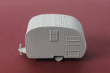1-87TH HO SCALE 3D PRINTED 1960'S TRAVEL TRALER