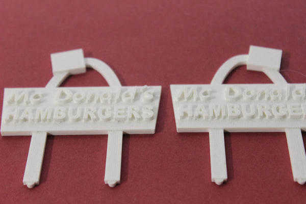 1-87TH HO SCALE 3D PRINTED KIT FIRST MC D'S DES PLAINES, IL 1955 SIGN ONLY