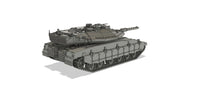 1-87TH SCALE 3D PRINTED ISRAELI-HAMAS WAR ISRAELI MERKAVA MK4 MAIN BATTLE TANK