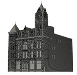 1-87TH SCALE 3D PRINTED SUMTER OPERA HOUSE FACADE SUMTER, SOUTH CAROLINA DESIGN AND 1 PRINT