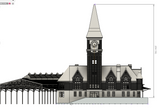 1/87TH HO SCALE BUILDING 3D PRINTED KIT CHICAGO & NORTHWESTERN RAILROAD DEPOT
