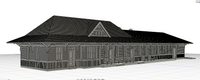 1-87TH SCALE 3D PRINTED MILWAUKEE ROAD CLE ELEUM, WASHINGTON STATION DESIGN AND PRINT