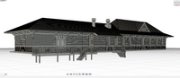 1-87TH SCALE 3D PRINTED MILWAUKEE ROAD CLE ELEUM, WASHINGTON STATION DESIGN AND PRINT