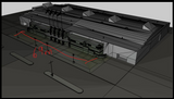 1-160TH N SCALE 3D PRINTED PAN PACIFIC AUDITORIUM LOS ANGELUS, CA DESIGN AND 1 PRINT