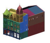1-87TH SCALE 3D PRINTED SUMTER OPERA HOUSE FACADE SUMTER, SOUTH CAROLINA DESIGN AND 1 PRINT