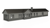 1-220TH Z SCALE  3D PRINTED CB&Q DEPOT IN ROCHELLE, IL