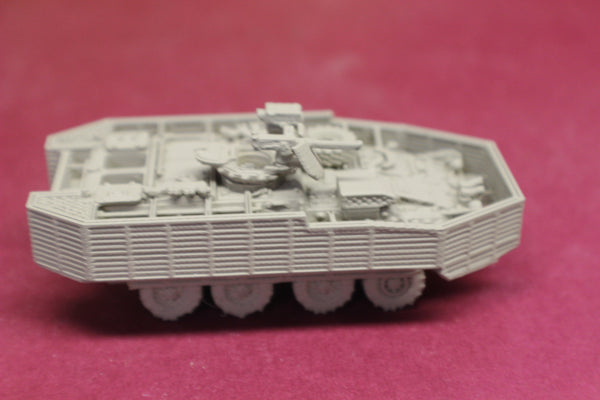 1-72ND SCALE 3D PRINTED U.S.ARMY M1127 STRYKER RECONNAISSANCE VEHICLE WITH M2 50 CAL MG WITH BAR ARMOR