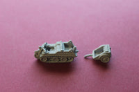 1/87TH SCALE 3D PRINTED WW II GERMAN KETTENRAD WITH FUEL TRAILER