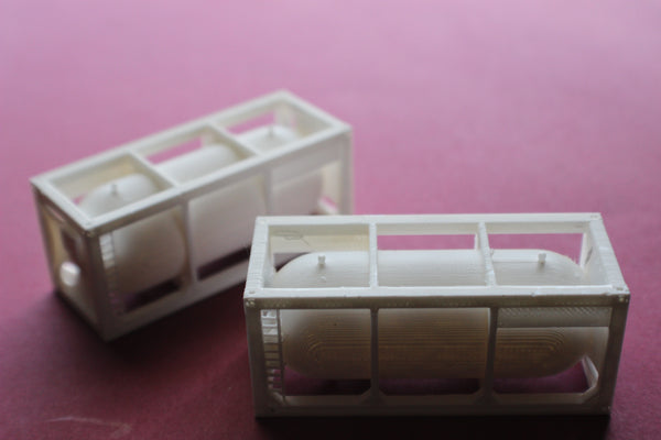 1-160TH NSCALE 3D PRINTED TANK SHIPPING CONTAINER 2 PIECES