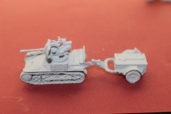 1-72ND SCALE 3D PRINTED WW II GERMAN FLAKPANZER I PACKED WITH TRAILER