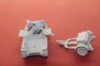 1-87TH SCALE 3D PRINTED WW II GERMAN FLAKPANZER I UNPACKED WITH TRAILER