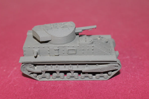 1-72ND SCALE 3D PRINTED WW II BRITISH VICKERS MEDIUM MARK II TANK