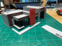 1-87TH HO SCALE 3D PRINTED MODERN MCDONALD'S RESTAURANT