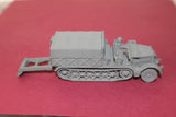 1-72ND SCALE 3D PRINTED WW II GERMAN SD.KFZ 9 FAMO OPEN CAB, COVERD BOX WITH SPADE
