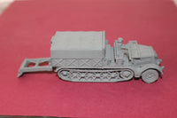 1-72ND SCALE 3D PRINTED WW II GERMAN SD.KFZ 9 FAMO OPEN CAB, COVERD BOX WITH SPADE