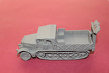 1-72ND SCALE 3D PRINTED WW II GERMAN SD.KFZ 9 FAMO CLOSED CAB, OPEN BOX WITH SPADE