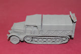 1-72ND SCALE 3D PRINTED WW II GERMAN SD.KFZ 9 FAMO CLOSED CAB, CLOSED BOX WITH SPADE