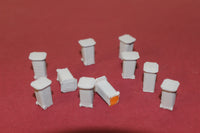 1-160TH N SCALE 3D PRINTED WHEELED GARBAGE CANS 10 PIECES