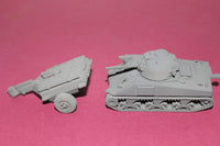 1-72ND 3D PRINTED WW II U.S. ARMY M4 SHERMAN CROCODILE WITH FUEL TRAILER