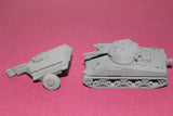 1-72ND 3D PRINTED WW II U.S. ARMY M4 SHERMAN CROCODILE WITH FUEL TRAILER