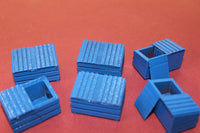 1-160TH N SCALE 3D PRINTED 4 YARD WHEELED DUMPSTER 6 PIECES
