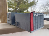 1-87TH HO SCALE 3D PRINTED MODERN MCDONALD'S RESTAURANT