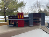 1-87TH HO SCALE 3D PRINTED MODERN MCD'S RESTAURANT