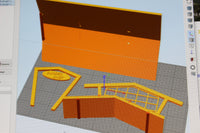 1-220TH Z SCALE 3D PRINTED BURGER CHEF RESTAURANT