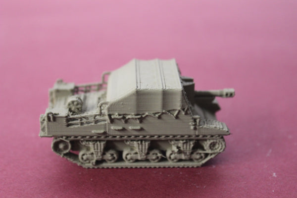 1-72ND SCALE 3D PRINTED WW II BRITISH SEXTON II 25 POUNDER TRACKED ARTILLERY-COVERED