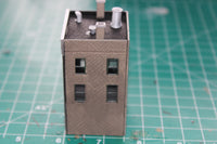 1-160TH N SCALE 3D PRINTED STORE WITH APARTMENTS UPSTAIRS-BUILT AND PAINTED