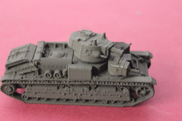 1-87TH SCALE 3D PRINTED WW II SOVIET T-28 MULTI-TURRETED MEDIUM TANK-SLOPED UPARMORED TURRET