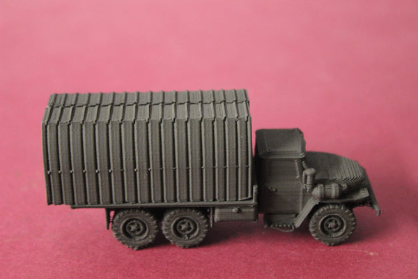 1-72ND SCALE 3D PRINTED UKRAINE INVASION RUSISAN URAL 4320 6X6  FLAT BED TRUCK WITH BRIDGE SECTIONS