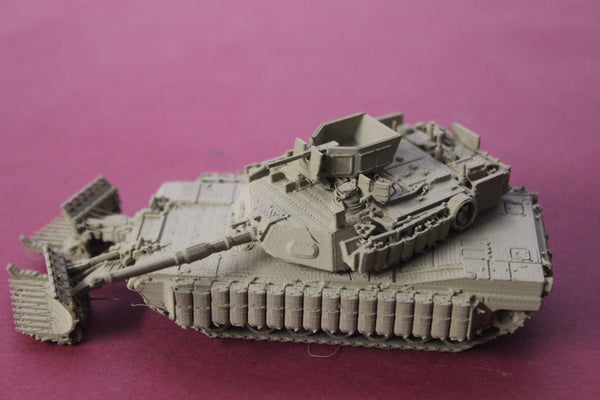 1-72ND SCALE 3D PRINTED IRAQ/GULF WAR  U.S. ARMY M1A2 ABRAMS WITH TUSK(TANK URBAN SURVIVABILTY KIT) AND MINE PLOW