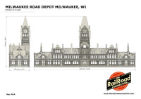 1/87TH HO SCALE BUILDING 3D PRINTED KIT MILWAUKEE ROAD DEPOT MILWAUKEE, WI