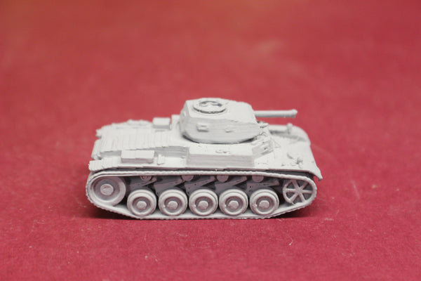 1-87TH SCALE 3D PRINTED WW II GERMAN PANZER II AUSF. C (PZ.KPFW. IIC) SQUARE HATCH