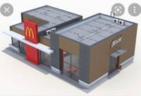 1-87TH HO SCALE 3D PRINTED MODERN MCDONALD'S RESTAURANT