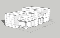 1-87TH HO SCALE 3D PRINTED MODERN MCDONALD'S RESTAURANT