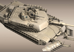 1-56TH SCALE 3D PRINTED IRAQ/GULF WAR  U.S. ARMY M1A2 ABRAMS WITH TUSK(TANK URBAN SURVIVABILTY KIT) WITH MINE PLOW
