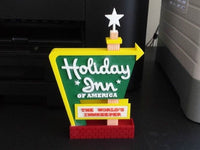 1-160TH N SCALE 3D PRINTED HOLIDAY INN MOTEL SIGN